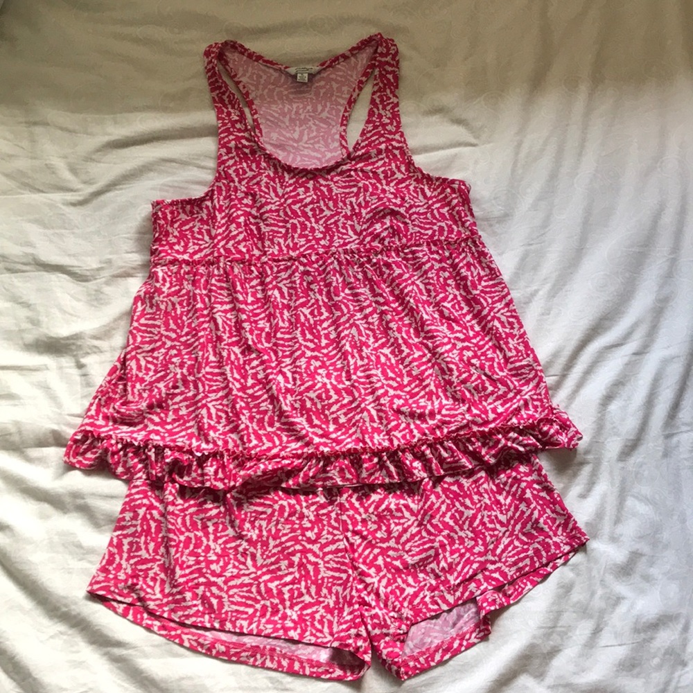 NWOT Soft Pink Print Pajama Set